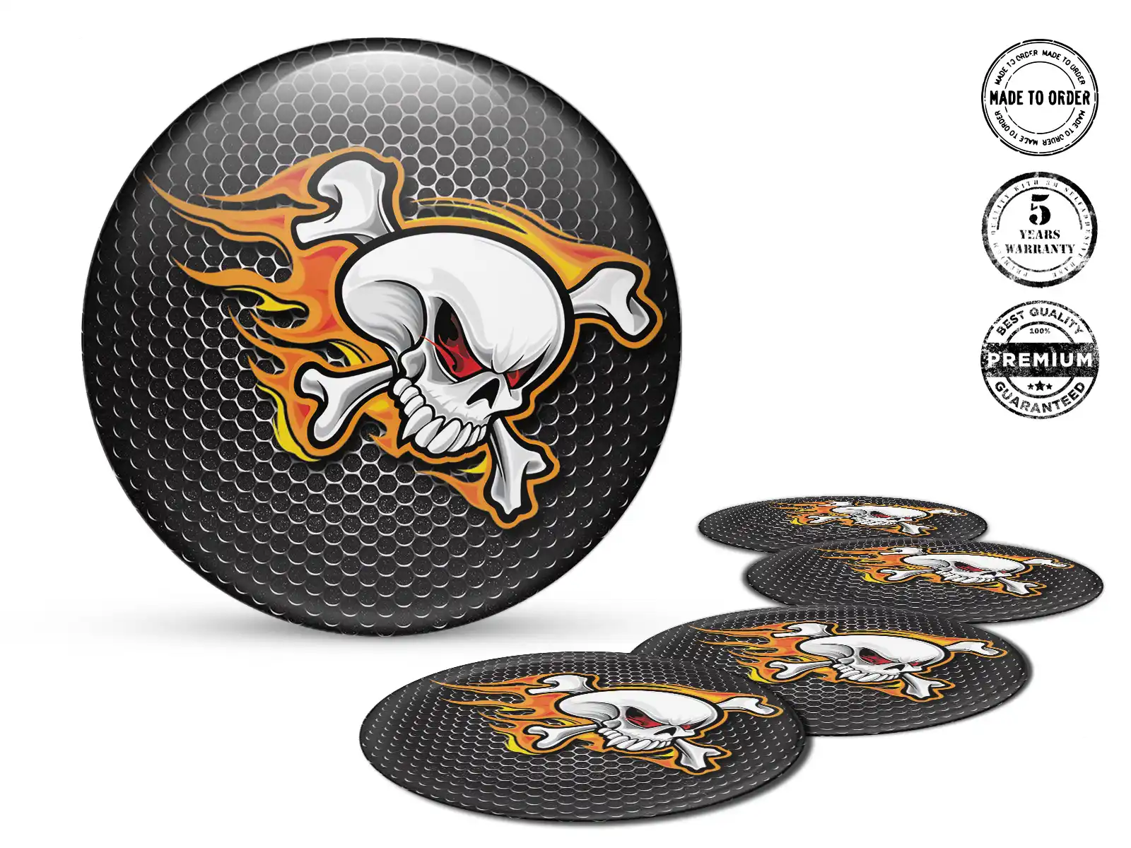 Wheel Rim Decal Premium Dome for Racing Cars